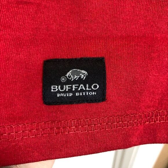 BUFFALO by David Bitton - NWT - Men’s Size Large Crew-Neck, Short Sleeve Tee/Red - Picture 11 of 13